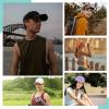 imageAmerican Trends Smile Face Baseball Cap for Women Men Ponytail Trucker Dad Hat Adjustable Golf Tennis HatGreen
