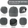 imageAmerican Trends Smile Face Baseball Cap for Women Men Ponytail Trucker Dad Hat Adjustable Golf Tennis HatGrey