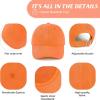 imageAmerican Trends Smile Face Baseball Cap for Women Men Ponytail Trucker Dad Hat Adjustable Golf Tennis HatOrange