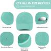 imageAmerican Trends Smile Face Baseball Cap for Women Men Ponytail Trucker Dad Hat Adjustable Golf Tennis HatPeacock Blue