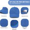imageAmerican Trends Smile Face Baseball Cap for Women Men Ponytail Trucker Dad Hat Adjustable Golf Tennis HatRoyal Blue