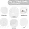 imageAmerican Trends Smile Face Baseball Cap for Women Men Ponytail Trucker Dad Hat Adjustable Golf Tennis HatWhite
