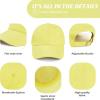 imageAmerican Trends Smile Face Baseball Cap for Women Men Ponytail Trucker Dad Hat Adjustable Golf Tennis HatYellow