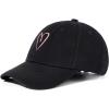 imageAmerican Trends Smile Face Baseball Cap for Women Men Ponytail Trucker Dad Hat Adjustable Golf Tennis HatZ Black With Pink Heart