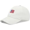 imageAmerican Trends Smile Face Baseball Cap for Women Men Ponytail Trucker Dad Hat Adjustable Golf Tennis HatZ White With American Flag