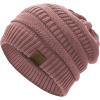 imageAmerican Trends Winter Hats for Women 4 Pack Beanie Hats Caps Knit Chunky Slouchy Beanie HatsA Pin K