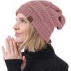 imageAmerican Trends Winter Hats for Women 4 Pack Beanie Hats Caps Knit Chunky Slouchy Beanie HatsA Pin K