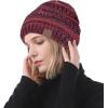 imageAmerican Trends Winter Hats for Women 4 Pack Beanie Hats Caps Knit Chunky Slouchy Beanie HatsA Purple Colorful