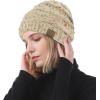 imageAmerican Trends Winter Hats for Women 4 Pack Beanie Hats Caps Knit Chunky Slouchy Beanie HatsBeige Mix