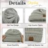 imageAmerican Trends Winter Hats for Women 4 Pack Beanie Hats Caps Knit Chunky Slouchy Beanie HatsDark Grey
