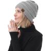imageAmerican Trends Winter Hats for Women 4 Pack Beanie Hats Caps Knit Chunky Slouchy Beanie HatsLight Gray