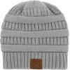 imageAmerican Trends Winter Hats for Women 4 Pack Beanie Hats Caps Knit Chunky Slouchy Beanie HatsLight Gray