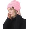 imageAmerican Trends Winter Hats for Women 4 Pack Beanie Hats Caps Knit Chunky Slouchy Beanie HatsPink