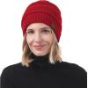 imageAmerican Trends Winter Hats for Women 4 Pack Beanie Hats Caps Knit Chunky Slouchy Beanie HatsRed
