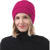 imageAmerican Trends Winter Hats for Women 4 Pack Beanie Hats Caps Knit Chunky Slouchy Beanie HatsRose Red