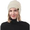 imageAmerican Trends Winter Hats for Women 4 Pack Beanie Hats Caps Knit Chunky Slouchy Beanie HatsZ Beige