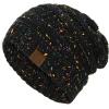 imageAmerican Trends Winter Hats for Women 4 Pack Beanie Hats Caps Knit Chunky Slouchy Beanie HatsZ Black Dot