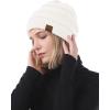imageAmerican Trends Winter Hats for Women 4 Pack Beanie Hats Caps Knit Chunky Slouchy Beanie HatsZ White