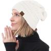 imageAmerican Trends Winter Hats for Women 4 Pack Beanie Hats Caps Knit Chunky Slouchy Beanie HatsZ White