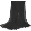 imageAmerican Trends Womens Silk Feeling Scarf Head Scarves Long Satin Scarf Wrap Neck Scarf Lightweight Bandana for WomenBlack