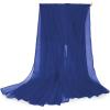 imageAmerican Trends Womens Silk Feeling Scarf Head Scarves Long Satin Scarf Wrap Neck Scarf Lightweight Bandana for WomenDark Blue