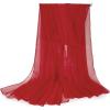imageAmerican Trends Womens Silk Feeling Scarf Head Scarves Long Satin Scarf Wrap Neck Scarf Lightweight Bandana for WomenRed