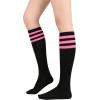 imageAmerican Trends Womens Softball Socks Knee High Socks for Cosplay Party Stockings LeggingsZ 3 Pack Orange Pink Green