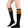 imageAmerican Trends Womens Softball Socks Knee High Socks for Cosplay Party Stockings LeggingsZ 3 Pack Orange Pink Green