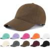 imageAmerican Trends Smile Face Baseball Cap for Women Men Ponytail Trucker Dad Hat Adjustable Golf Tennis HatBrown