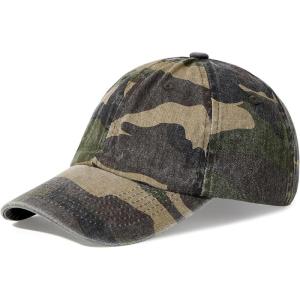 imageAmerican Trends Smile Face Baseball Cap for Women Men Ponytail Trucker Dad Hat Adjustable Golf Tennis HatCamo a