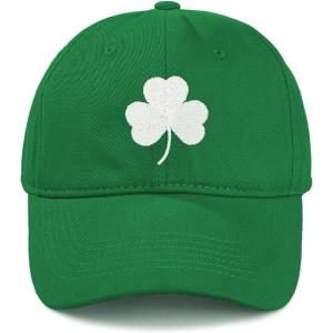 imageAmerican Trends Smile Face Baseball Cap for Women Men Ponytail Trucker Dad Hat Adjustable Golf Tennis HatGreen White Clover