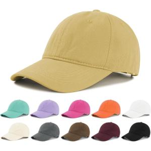 imageAmerican Trends Smile Face Baseball Cap for Women Men Ponytail Trucker Dad Hat Adjustable Golf Tennis HatKhaki