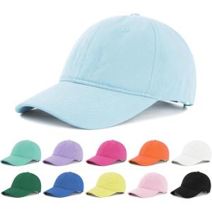 imageAmerican Trends Smile Face Baseball Cap for Women Men Ponytail Trucker Dad Hat Adjustable Golf Tennis HatLight Blue