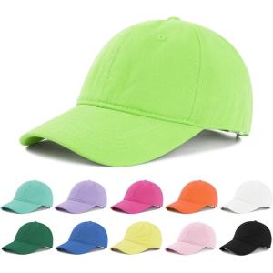imageAmerican Trends Smile Face Baseball Cap for Women Men Ponytail Trucker Dad Hat Adjustable Golf Tennis HatNeon Green