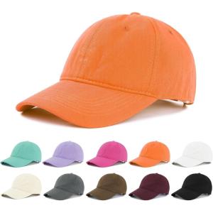 imageAmerican Trends Smile Face Baseball Cap for Women Men Ponytail Trucker Dad Hat Adjustable Golf Tennis HatOrange