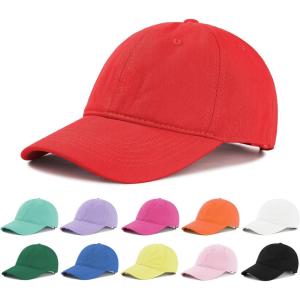 imageAmerican Trends Smile Face Baseball Cap for Women Men Ponytail Trucker Dad Hat Adjustable Golf Tennis HatRed