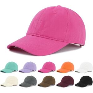imageAmerican Trends Smile Face Baseball Cap for Women Men Ponytail Trucker Dad Hat Adjustable Golf Tennis HatRose Red