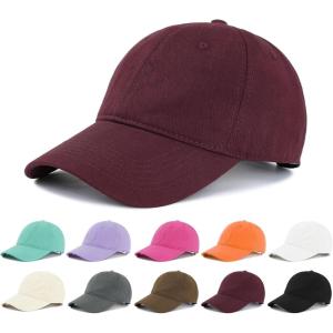 imageAmerican Trends Smile Face Baseball Cap for Women Men Ponytail Trucker Dad Hat Adjustable Golf Tennis HatWine Red