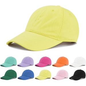 imageAmerican Trends Smile Face Baseball Cap for Women Men Ponytail Trucker Dad Hat Adjustable Golf Tennis HatYellow
