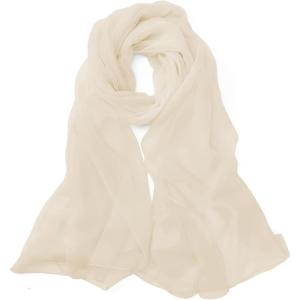imageAmerican Trends Womens Silk Feeling Scarf Head Scarves Long Satin Scarf Wrap Neck Scarf Lightweight Bandana for WomenWhite