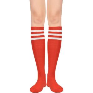 imageAmerican Trends Womens Softball Socks Knee High Socks for Cosplay Party Stockings Leggings02 1 Pack Red White