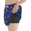 imageAmerican Trends Boys Swim Trunks with Compression Liner Swim Shorts Quick Dry Swimsuit Swimwear Bathing Suit Kids Youth ShortBlue Shark