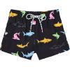 imageAmerican Trends Boys Swim Trunks with Compression Liner Swim Shorts Quick Dry Swimsuit Swimwear Bathing Suit Kids Youth ShortColorful Sharks
