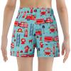 imageAmerican Trends Boys Swim Trunks with Compression Liner Swim Shorts Quick Dry Swimsuit Swimwear Bathing Suit Kids Youth ShortFire Engine