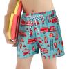 imageAmerican Trends Boys Swim Trunks with Compression Liner Swim Shorts Quick Dry Swimsuit Swimwear Bathing Suit Kids Youth ShortFire Engine