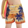 imageAmerican Trends Boys Swim Trunks with Compression Liner Swim Shorts Quick Dry Swimsuit Swimwear Bathing Suit Kids Youth ShortSunsetcoconut Palms