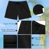 imageAmerican Trends Mens Swim Trunks with Compression Liner Quick Dry Swimsuits Mens Bathing Suit SwimwearA Black