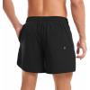 imageAmerican Trends Mens Swim Trunks with Compression Liner Quick Dry Swimsuits Mens Bathing Suit SwimwearA Black