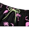 imageAmerican Trends Mens Swim Trunks with Compression Liner Quick Dry Swimsuits Mens Bathing Suit SwimwearBlack Pink Coconut Flamingo