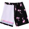 imageAmerican Trends Mens Swim Trunks with Compression Liner Quick Dry Swimsuits Mens Bathing Suit SwimwearBlack Pink Coconut Flamingo
